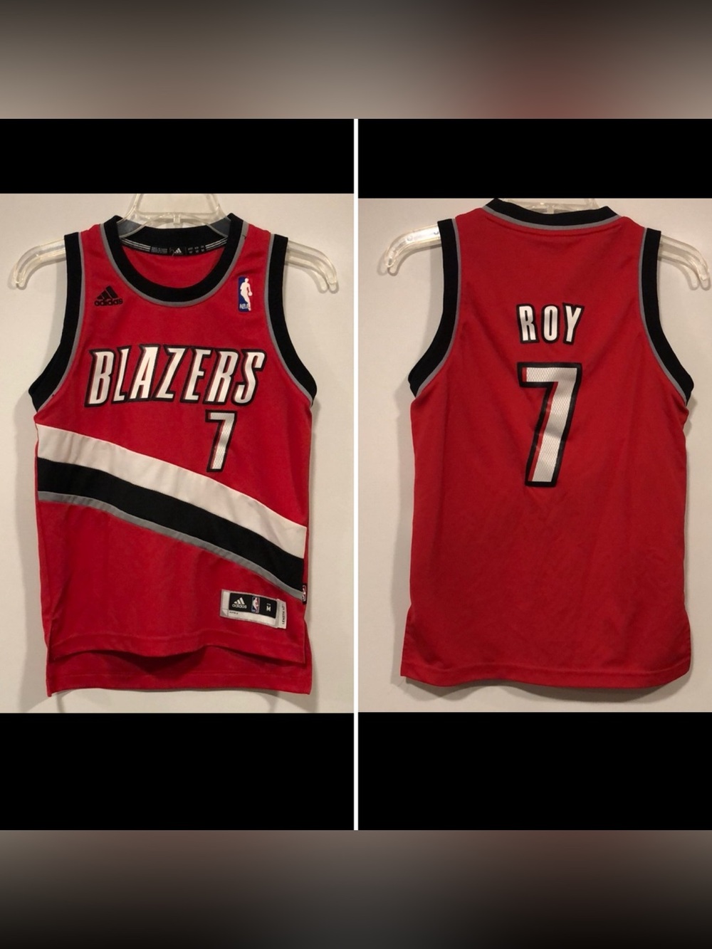 Adidas Portland Trailblazers Brandon Roy Jersey red #7 NBA Basketball kids M